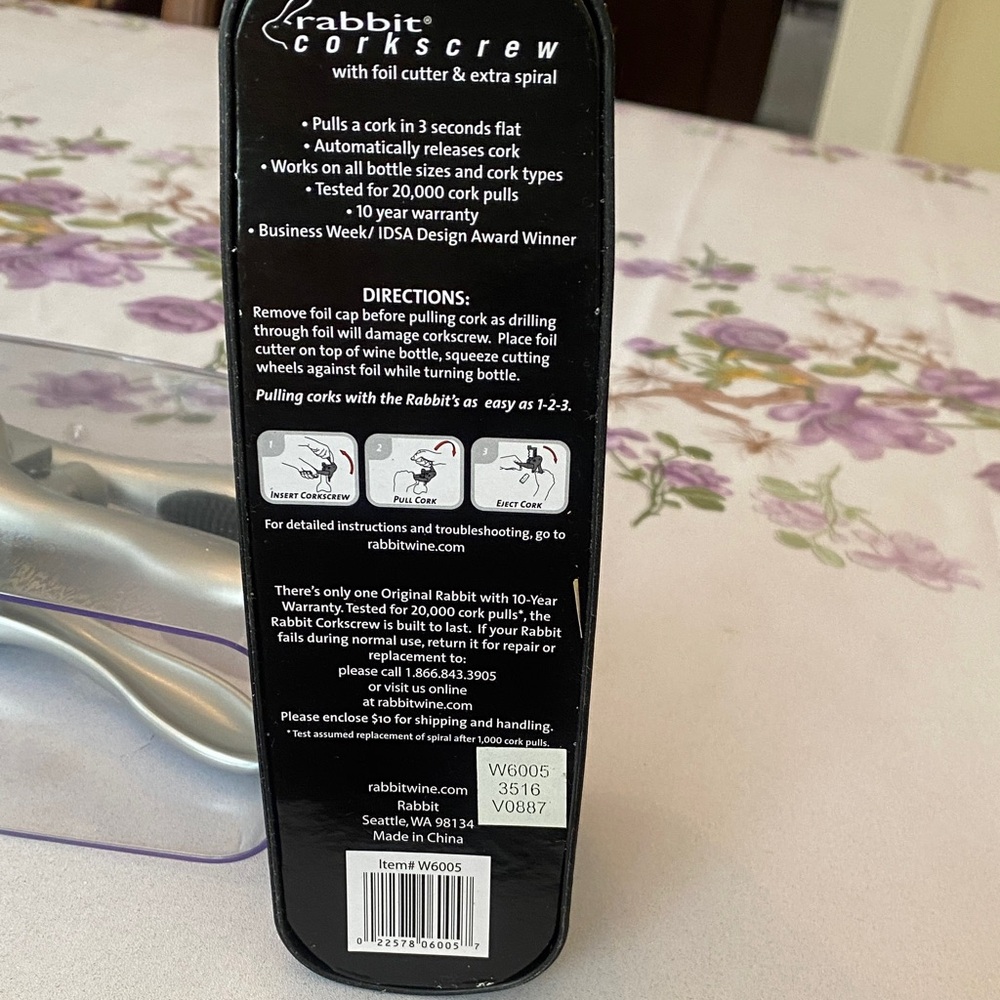 The Original Rabbit Silver Corkscrew Set - Picture 6 of 6